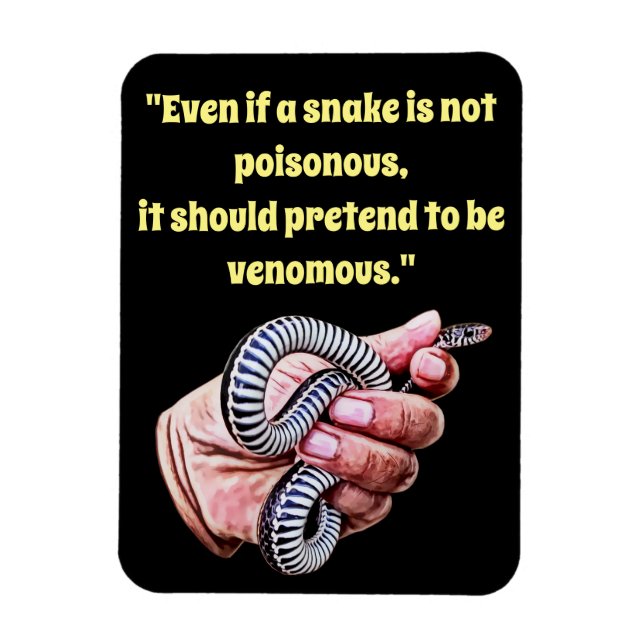 Magnet Flexible tenue à la main bébé serpent citation animaux rept (Vertical)