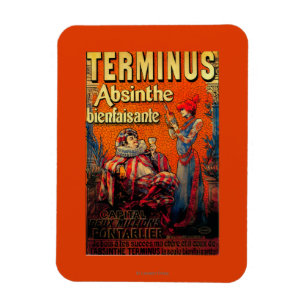 Magnet Flexible Terminus Absinthe Poster Vintage Europe