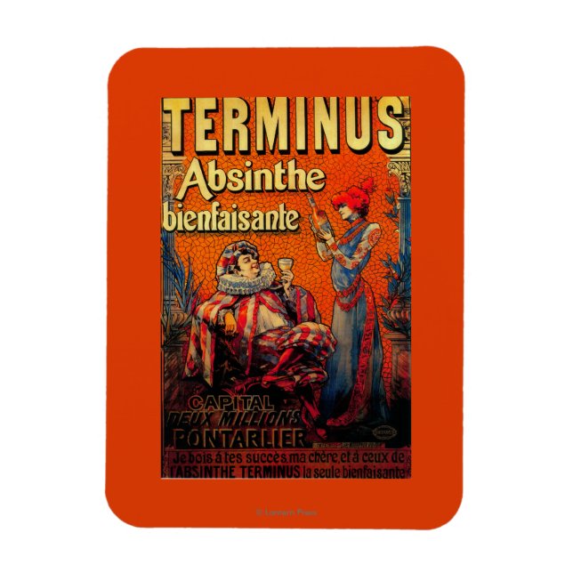 Magnet Flexible Terminus Absinthe Poster Vintage Europe (Vertical)