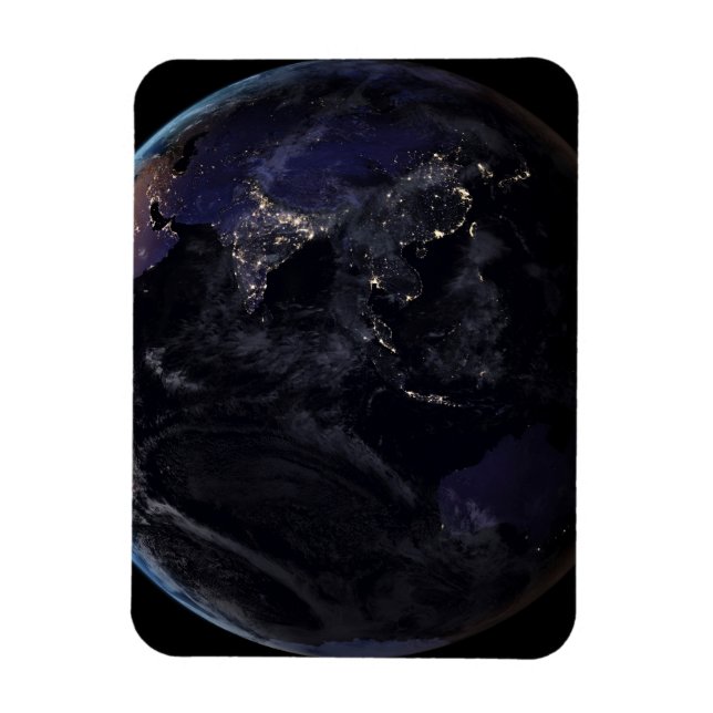 Magnet Flexible Terre Pleine Montrant Les Lumières De La Ville D'A (Vertical)