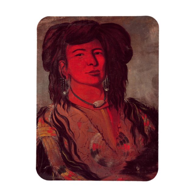 Magnet Flexible Tête de Kate One Horn (huile sur toile) (Vertical)