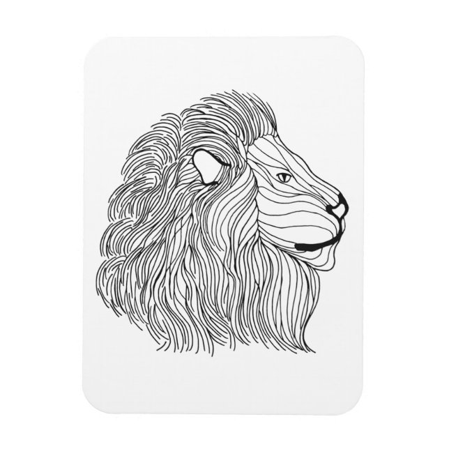 Magnet Flexible Tête de lion inspirée 5 (Vertical)