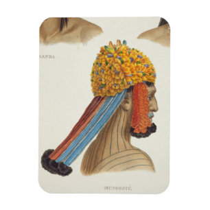 Magnet Flexible Tête d'un homme de la tribu de Mundrucu, de 'Trav