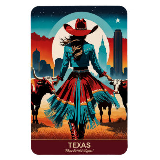 Magnet Flexible Texas Travel : là où l'Occident commence à être fl