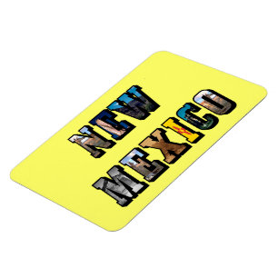 Magnet Flexible Texte de l'image du Nouveau-Mexique