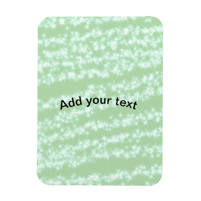 Magnet Flexible texte de nom de scintillement de paillettes pastel (Vertical)