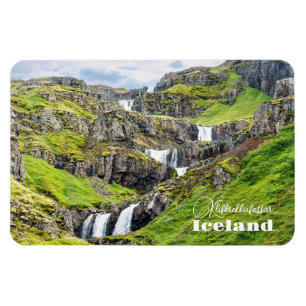 Magnet Flexible Texte personnalisé Klifbrekkufossar, Islande