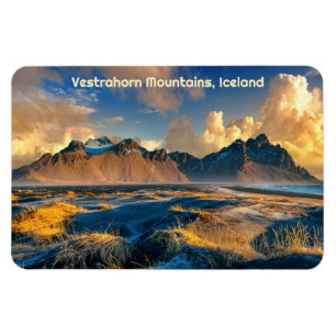 Magnet Flexible Texte personnalisé Montagnes Vestrahorn, Islande