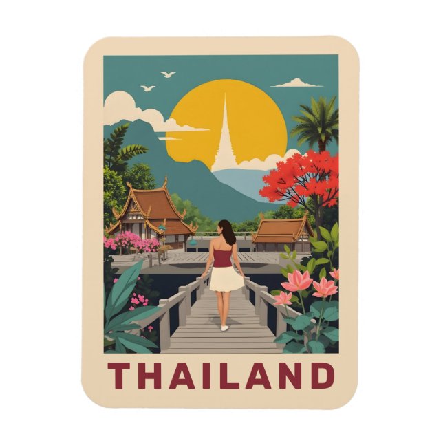 Magnet Flexible Texte personnalisé Thaïlande (Vertical)