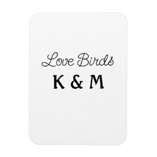 Magnet Flexible texte simple minimaliste ajoutez votre nom oiseaux