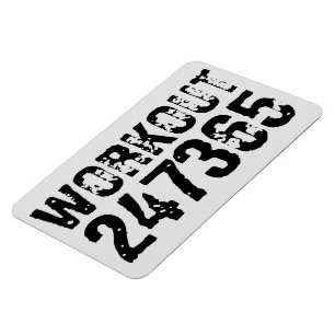 Magnet Flexible Texte usé et rayé Workout 247365 noir