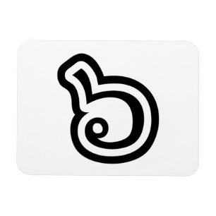 Magnet Flexible Thailande Numéro 6 / Six / ๖ (Ho/Hok) Langue thaïe