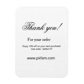 Magnet Flexible Thank you for purchase pink family business detail