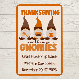Magnet Flexible Thanksgiving avec ma porte de croisière Gnomies