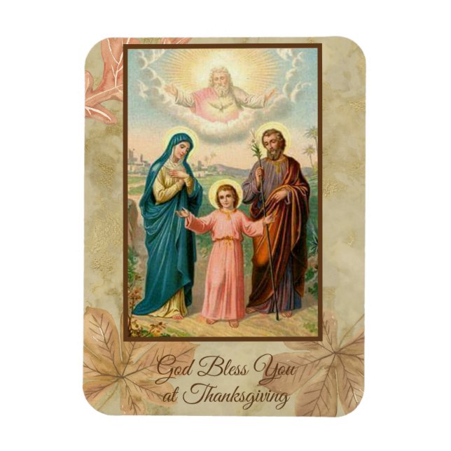 Magnet Flexible Thanksgiving Sainte Famille Jésus Marie St Joseph (Vertical)