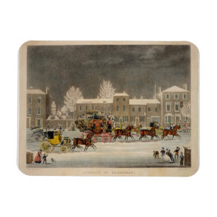 Magnet Flexible The Approach to Christmas, gravée par George Hunt
