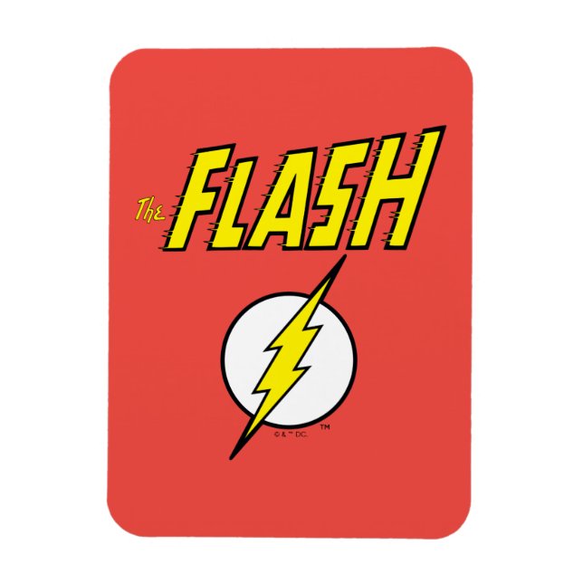 Magnet Flexible The Flash Name & Lightning Bolt Logo (Vertical)