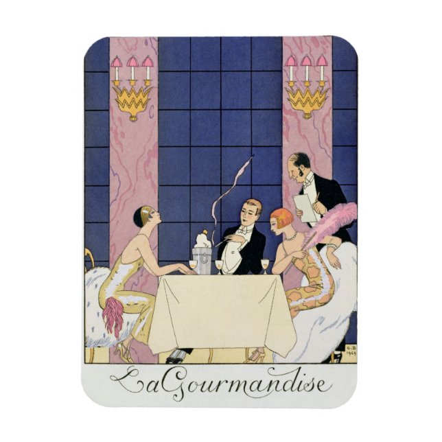 Magnet Flexible The Gourmands, 1920-30 (tirage pochoir) (Vertical)