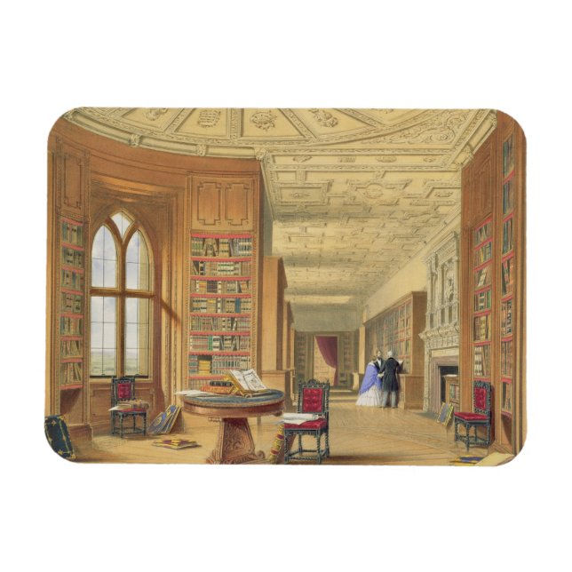 Magnet Flexible The Library, Windsor Castle, 1838 (litho couleur) (Horizontal)