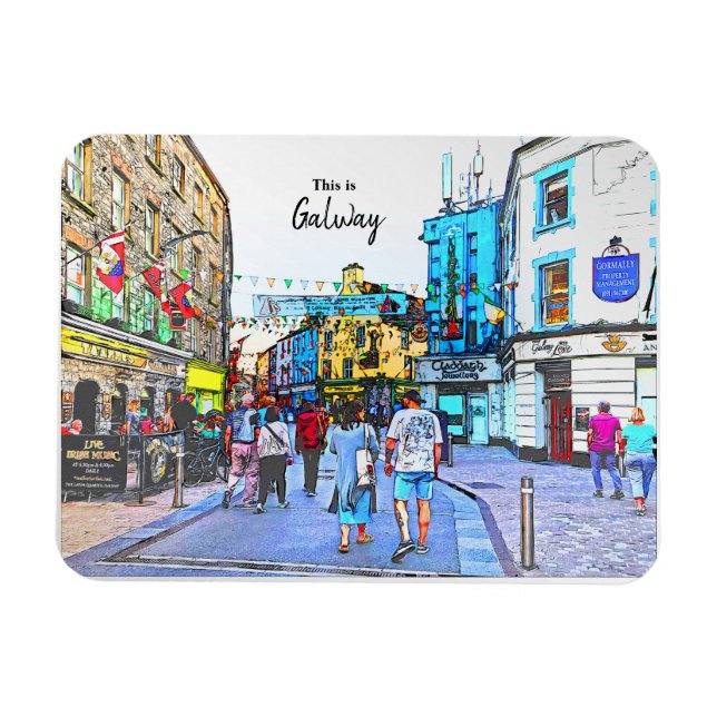 Magnet Flexible The Lively town of Galway-Ireland (Horizontal)