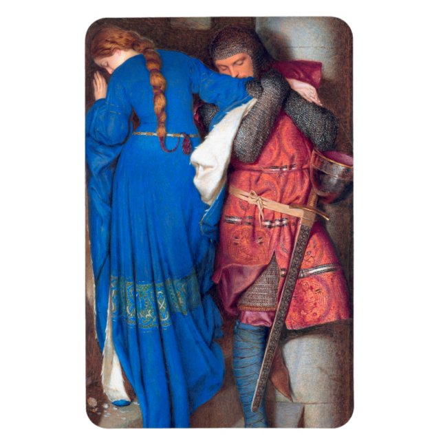 Magnet Flexible The Meeting Turret Stairs Painting Frederic Burton (Vertical)