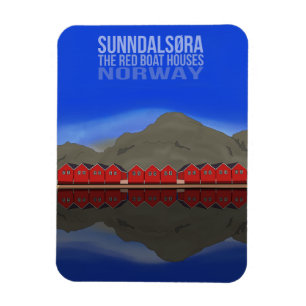 Magnet Flexible The Red Boat Houses Sunndalsøra Norway