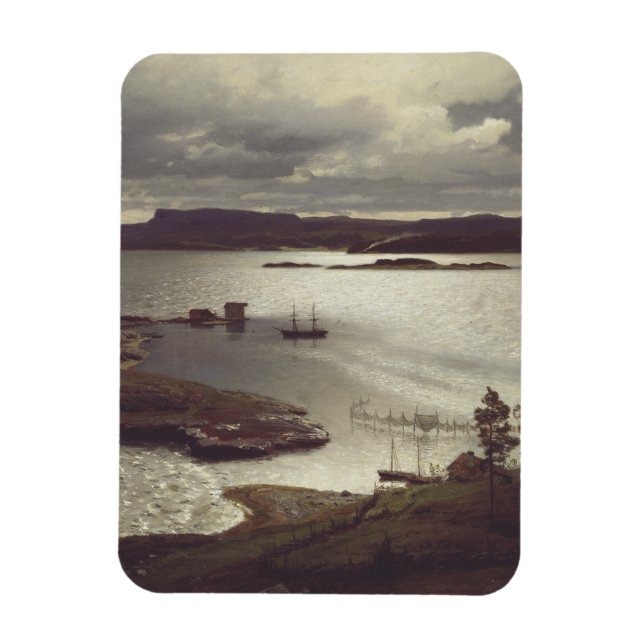 Magnet Flexible The Sandvik Fiord by Hans Gude (Vertical)