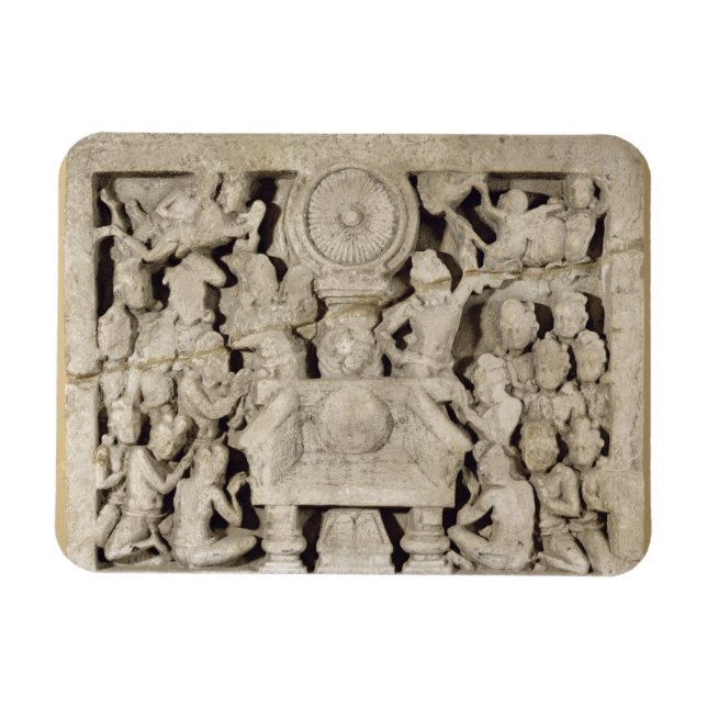 Magnet Flexible The worship of the Bouddhist symbole, Amaravati (l (Horizontal)