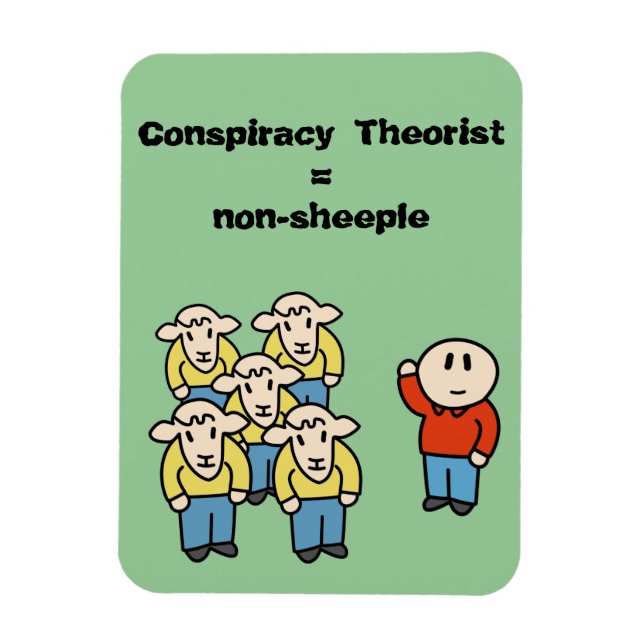 Magnet Flexible Théoricien du complot = non-moutons (Vertical)