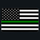 Magnet Flexible Thin Green Line Military and Vétérans American Fla<br><div class="desc">The Thin Green Line represents and active service members of all branches of the US Military. The 50 stars on the flag represent the 50 states and the citizens within them. Running between them, is a Thin Green Line whts our nation and the citizens from any and threats. - This...</div>