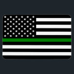 Magnet Flexible Thin Green Line Military and Vétérans American Fla<br><div class="desc">The Thin Green Line represents and active service members of all branches of the US Military. The 50 stars on the flag represent the 50 states and the citizens within them. Running between them, is a Thin Green Line whts our nation and the citizens from any and threats. - This...</div>