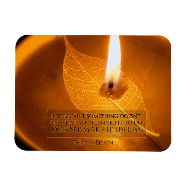 Magnet Flexible Thomas Edison Citation Inspirationnelle "Utiliser" (Horizontal)