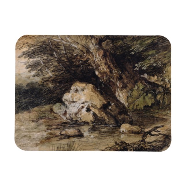 Magnet Flexible Thomas Gainsborough | Un paysage vallonné avec Fig (Horizontal)