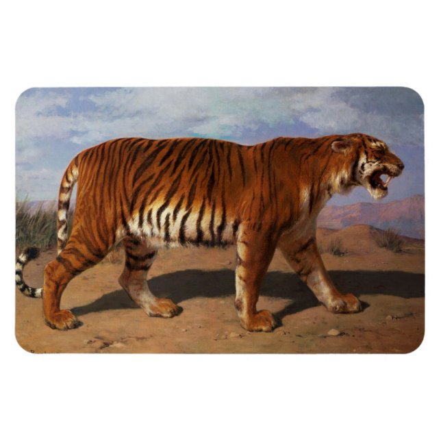 Magnet Flexible Tigre à pattes (par Rosa Bonheur) (Horizontal)