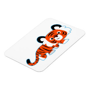 Magnet Flexible Tigre de dessin mignon sur l'aimant flexible du pi