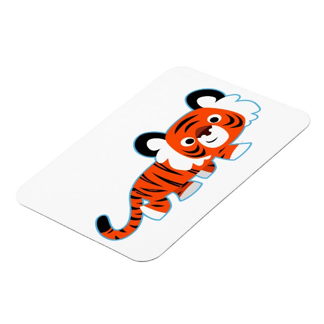 Magnet Flexible Tigre de dessin mignon sur l'aimant flexible du pi (Côté Gauche)