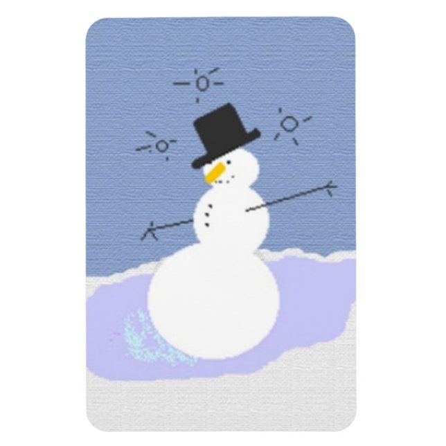 Magnet Flexible Tipsy le Snowman (Vertical)