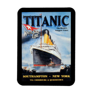 Magnet Flexible Titanic White Star Line - Le plus grand Liner du m