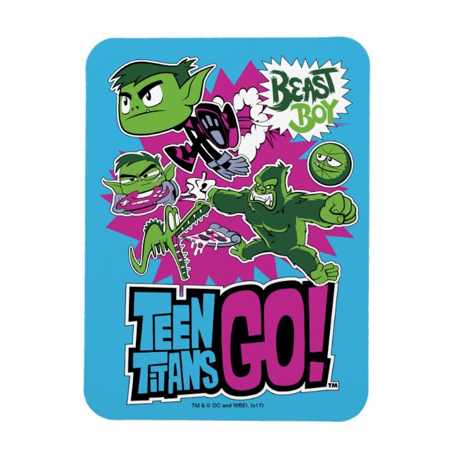 Magnet Flexible Titans Ados, allez ! | Les Shapeshifts Beast Boy (Vertical)