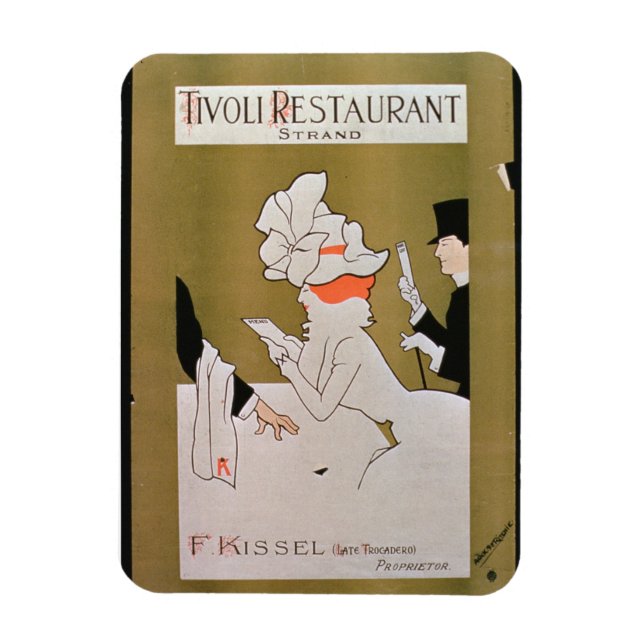 Magnet Flexible 'Tivoli Restaurant, Strand', Londres (litho couleu (Vertical)