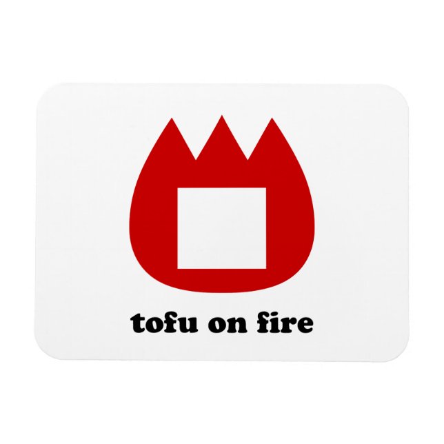 Magnet Flexible 📛 tofu en feu (Horizontal)