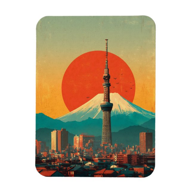 Magnet Flexible Tokyo Japan vintage (Vertical)