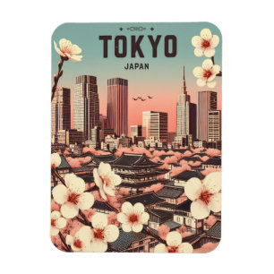 Magnet Flexible Tokyo Japon voyage cadeaux vintages