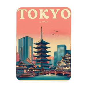 Magnet Flexible Tokyo Japon voyage cadeaux vintages