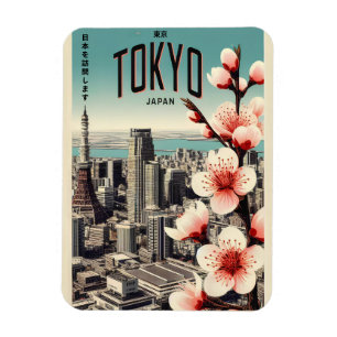 Magnet Flexible Tokyo Japon voyage cadeaux vintages