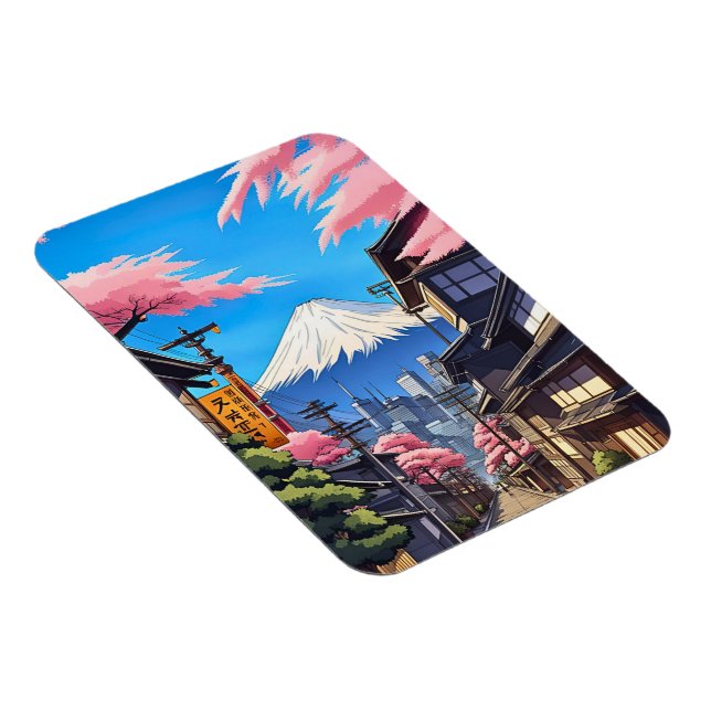 Magnet Flexible Tokyo Mt Fuji toile étirée (Côté Droit)