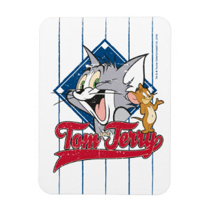 Magnet Flexible Tom Et Jerry  Tom Et Jerry Sur Le Diamant De Baseb