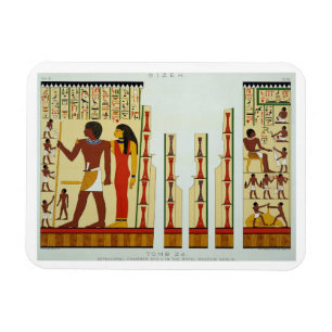 Magnet Flexible Tombeau 24, Chambre Sepulchrale No 2, de Gizeh, Vo