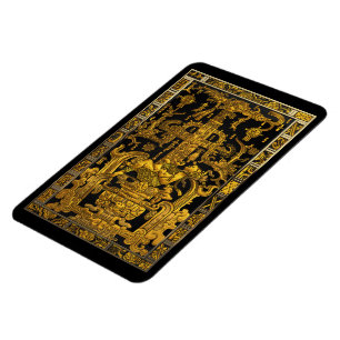 Magnet Flexible Tombeau de Pakal - Astronaut Palenque d'or