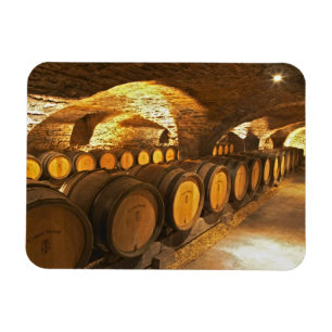 Magnet Flexible Tonneaux de chêne dans la cave au Domaine Comte